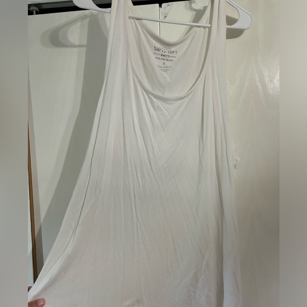 Torrid size 3 white tank top. VGUC to be safe since white.. SF/dog friendly home